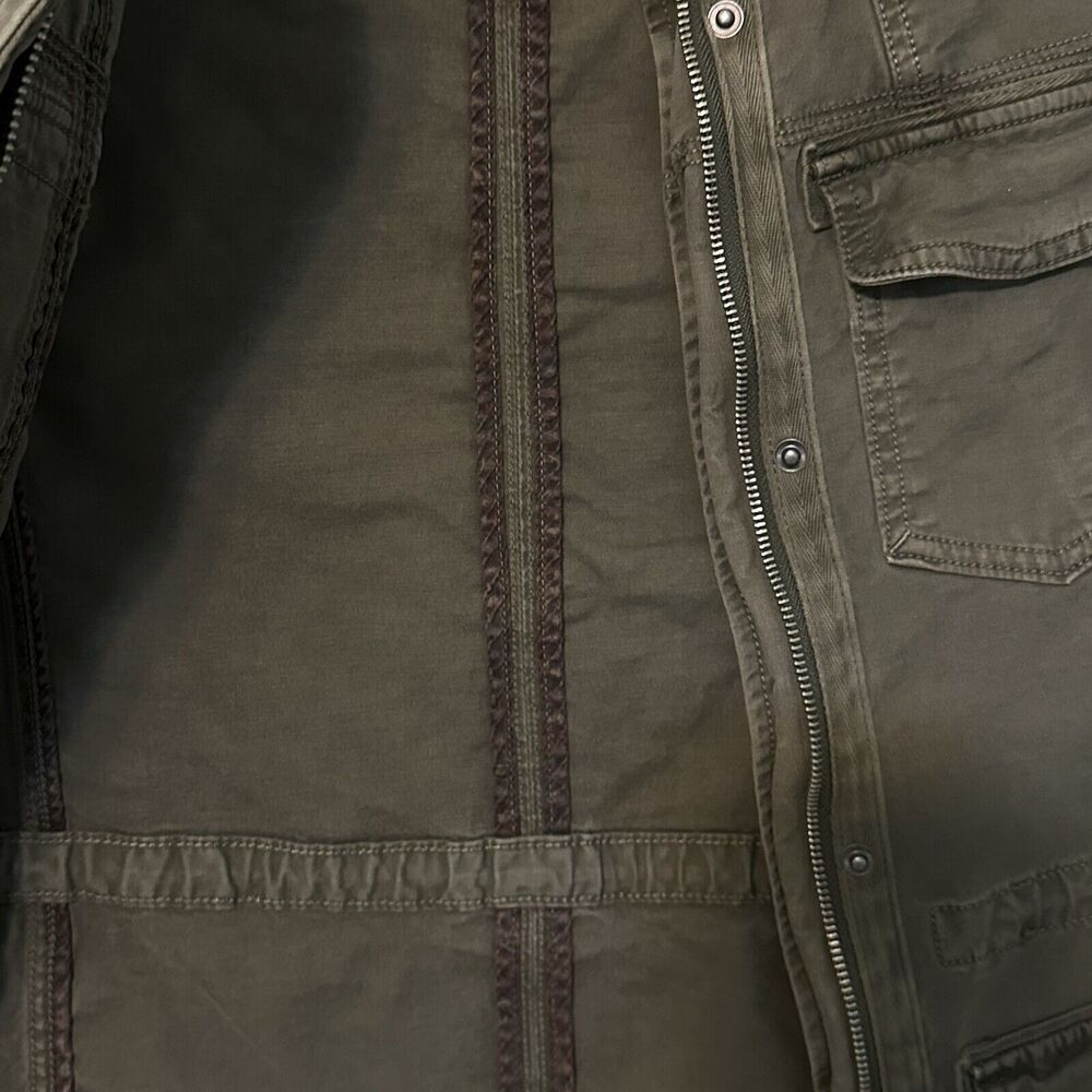 LUCKY BRAND Olive Utility Jacket Womens S Zipper & Snap Close Multi-pocket - Picture 16 of 16